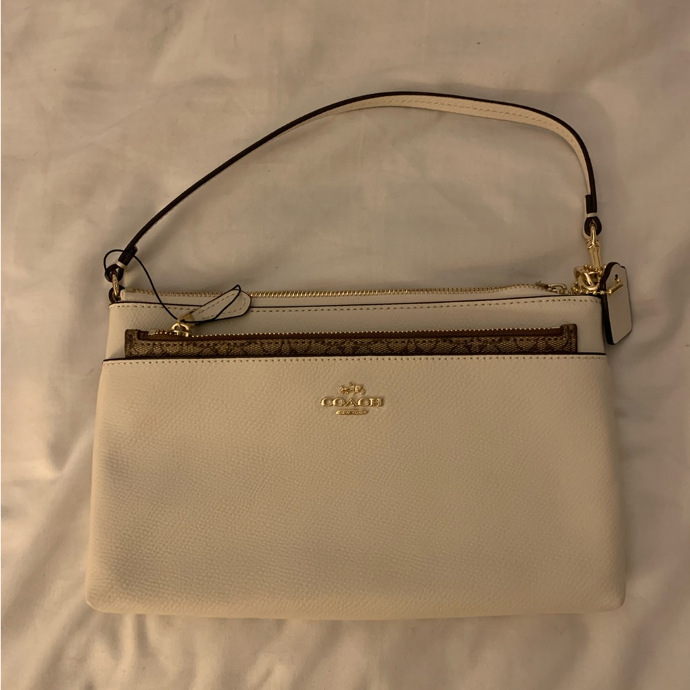 Cream Coach purse